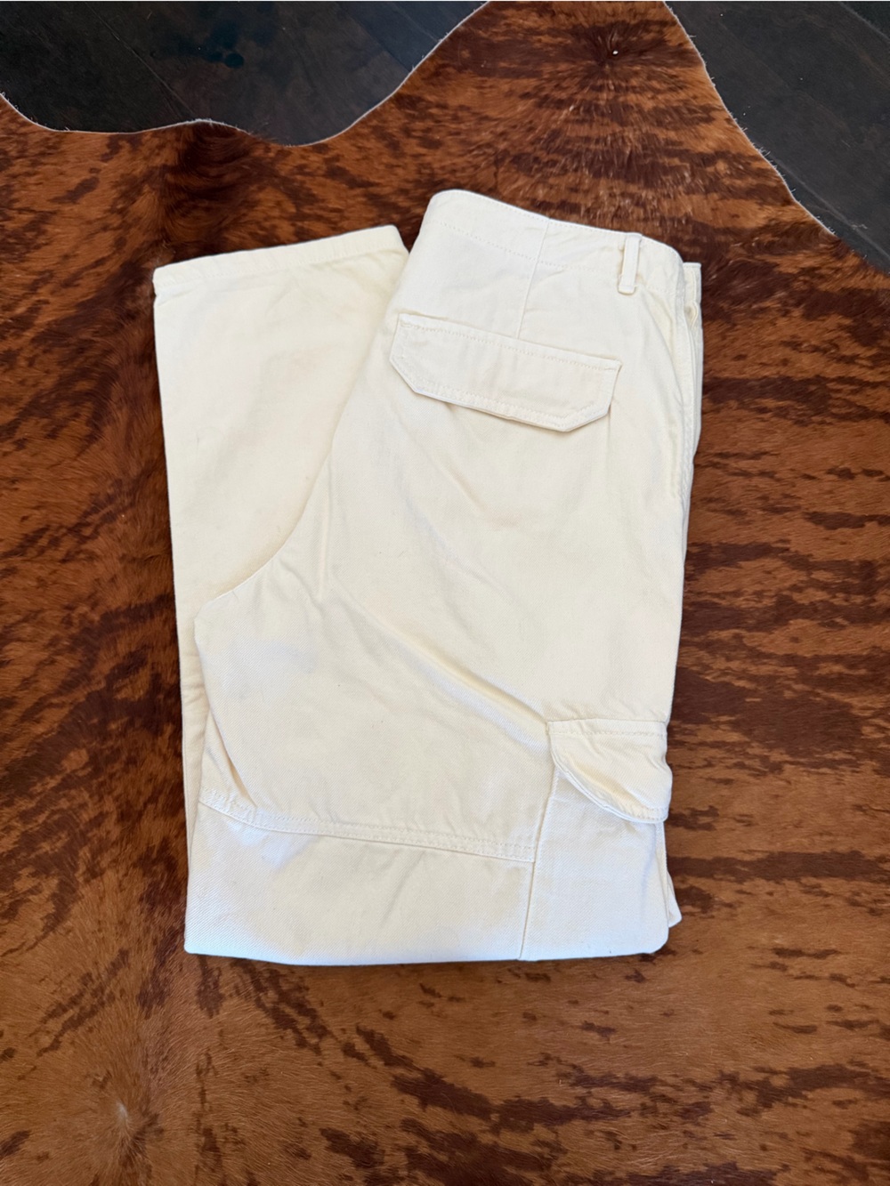 Zara Men's Cream Cargo Pants